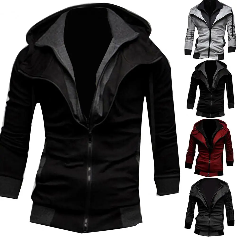 Fashionable Pullover Outwear  Hooded Long Sleeve Hoodies Sweatshirt  Men Long Sleeve Warm Hoodie Jacket