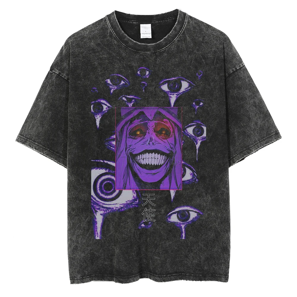 

Hot Anime Solo Leveling Sung Jin Woo Print Tshirt Men Women High Quality Washed Cotton T-shirts Harajuku Male Plus Size T Shirt