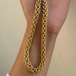 New Stainless Steel Heavy Thick Cable Link Chain Necklace Bracelet Set for Men Women IP Gold Plated Jewelry Kpop Gift