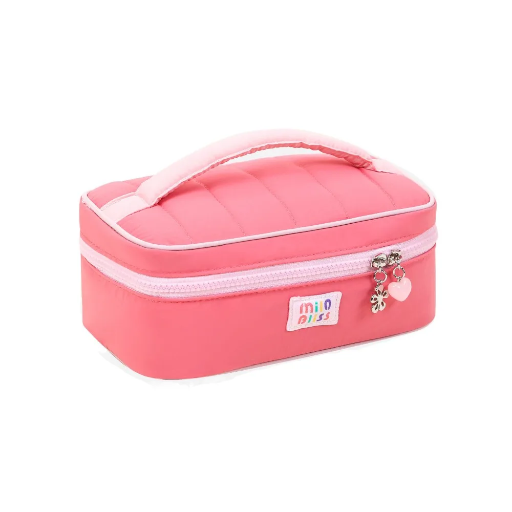 

Solid Color Contrast Color Cosmetic Bag Macaron Color Zipper Fresh Makeup Bags Handbag Lager Capacity Toiletries Bag Outdoor