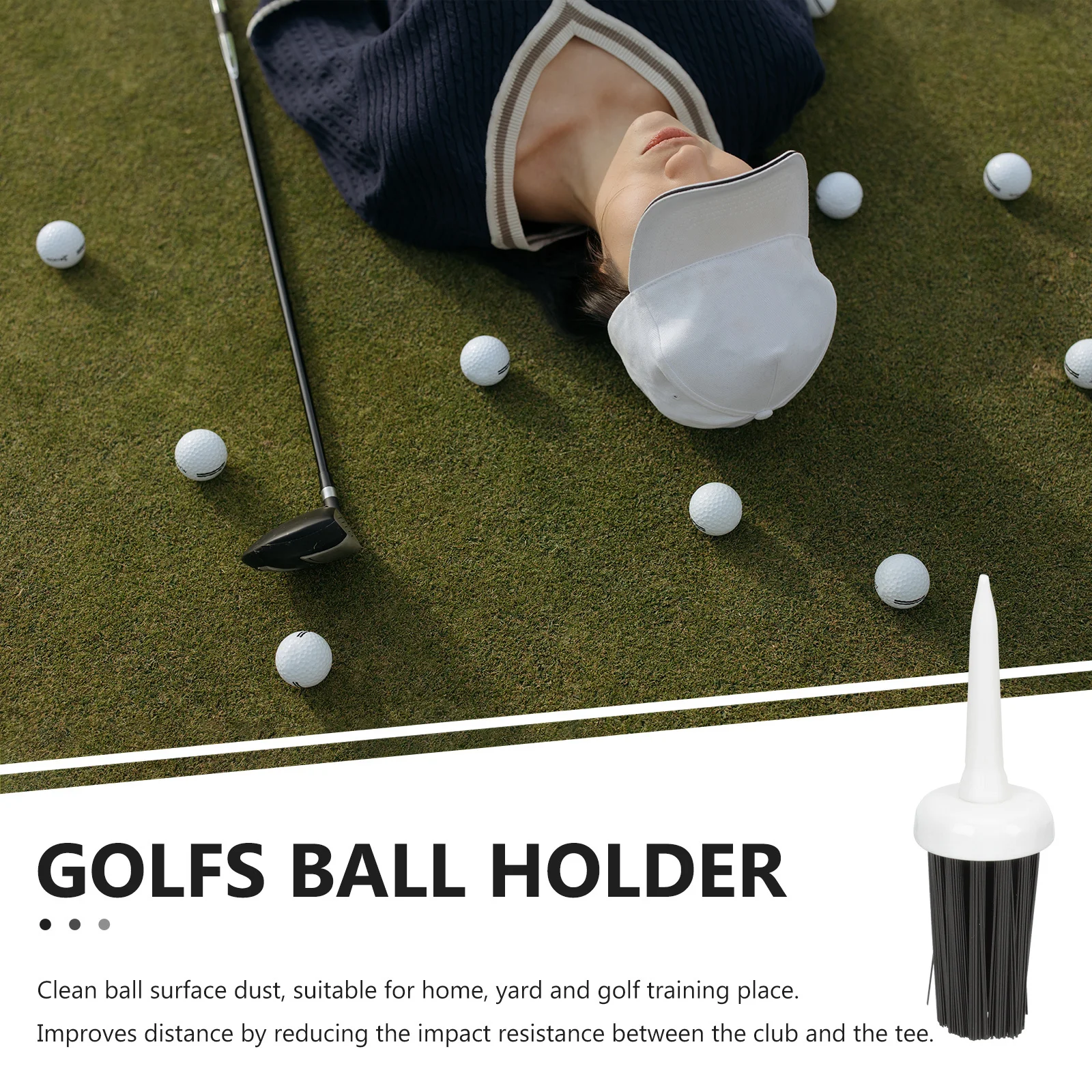 

10pcs Tees Multi-Functional Golf Ball Brush Portable Reusable Tee For Practice Training Course Outdoor Golf Accessories