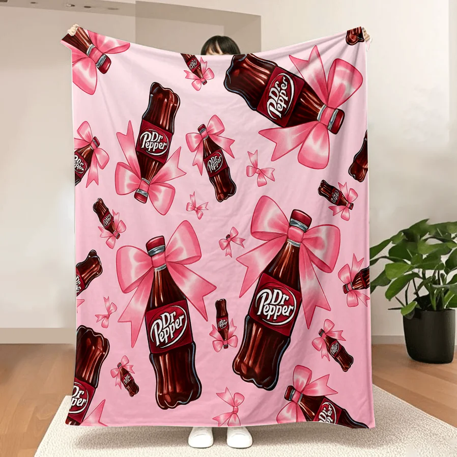 Manta única con estampado Dr. Pepper, manta ultrasuave y cómoda para sofá o cama, lavable a máquina, regalo Ideal para hombres y mujeres, lindo