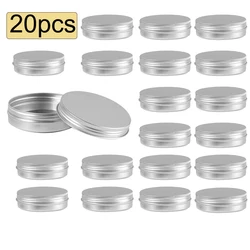 1/10/20 pcs 3.34 Ounce Aluminum Tin Jar Refillable Containers 100ml Aluminum Screw Lid Round Tin Container Bottle for Cosmetic