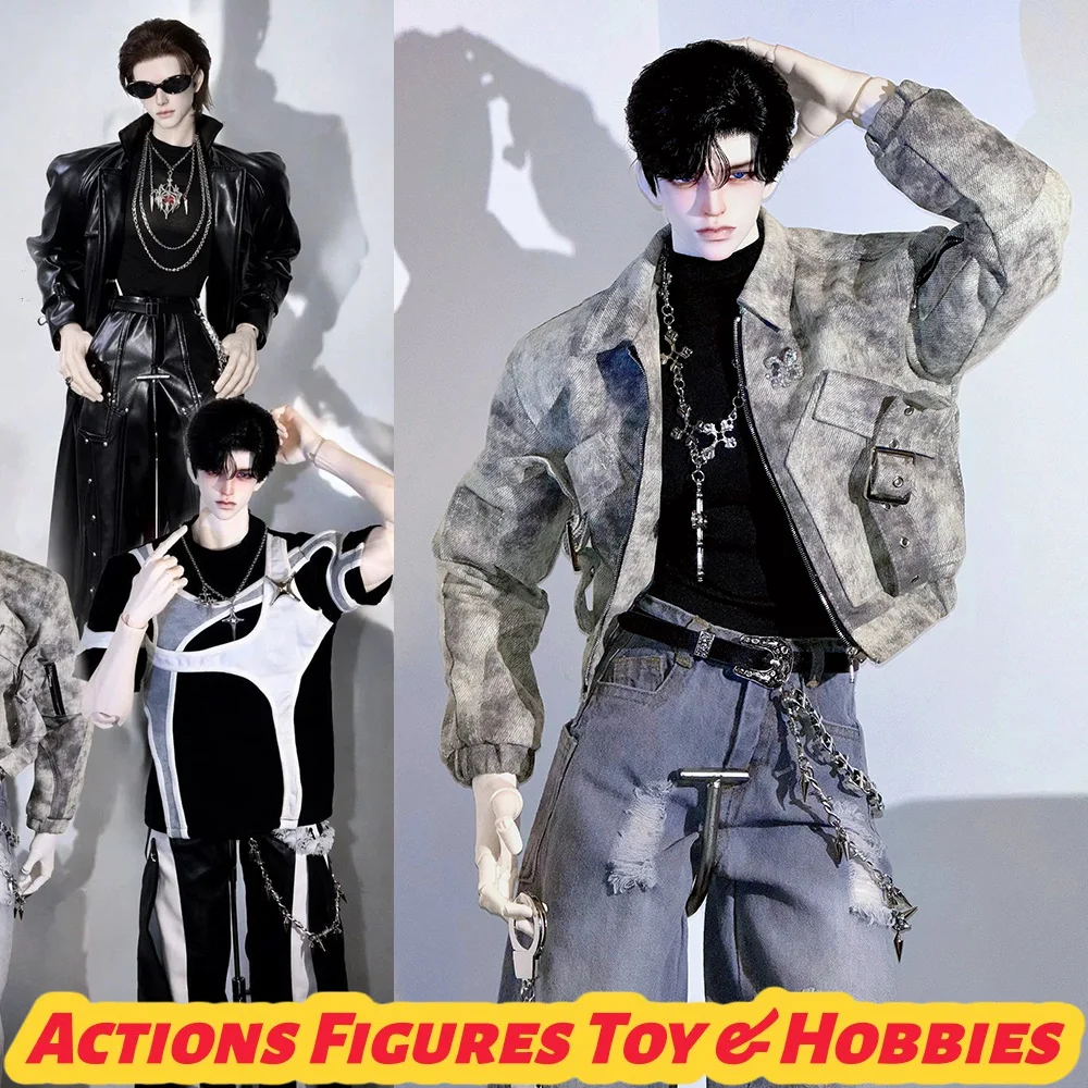 GOON Big Dolls Trend Punk Dark Style Silber Halskette Taillenkette Zubehör-Set für 70 75 77 Uncle BJD Körper Spielzeug DIY