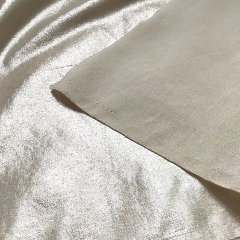 Fashion Shiny Bright Silky Linen Designer Fabric Colored Flax Fabric for Clothing Wedding Dresses Decorations By The Meter