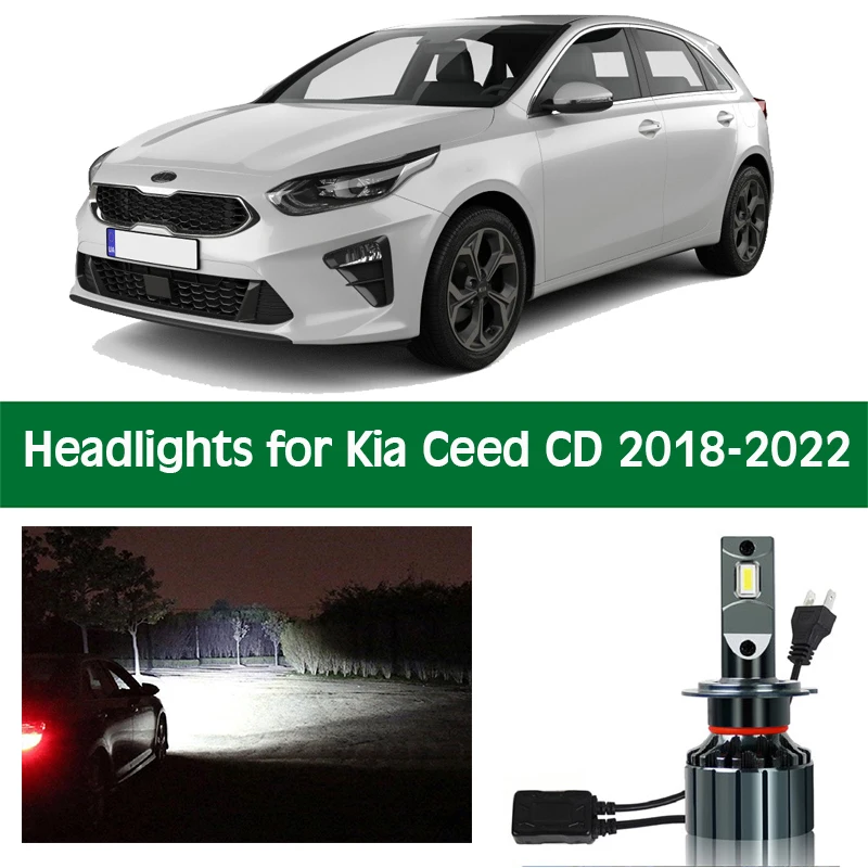 

Car Headlamp Bulbs For Kia Ceed CD 2018 2019 2020 2021 2022 LED Headlight Lighting Low Beam High Beam Canbus Lamp Accessories