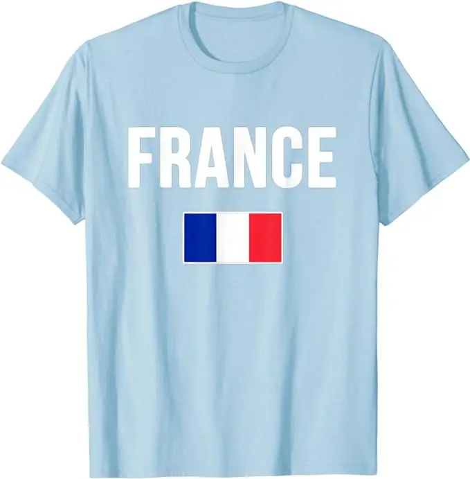 Soccer France Flag T-Shirt French Pride Tee France Football Two Stars Third Loading Clothes Frenchman Sport Foot Fan Team Jersey