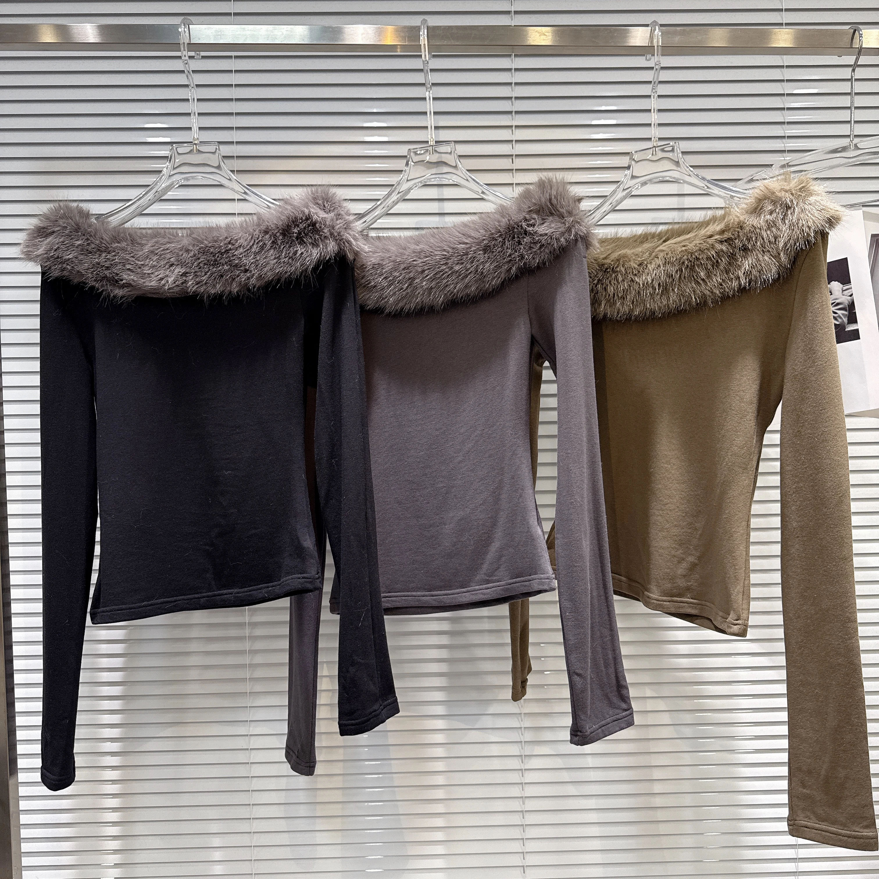 

Gagarich 2026, весенняя новая модная женская рубашка с шерстяным воротником и длинными рукавами для пикантных девушек, защита окружающей среды