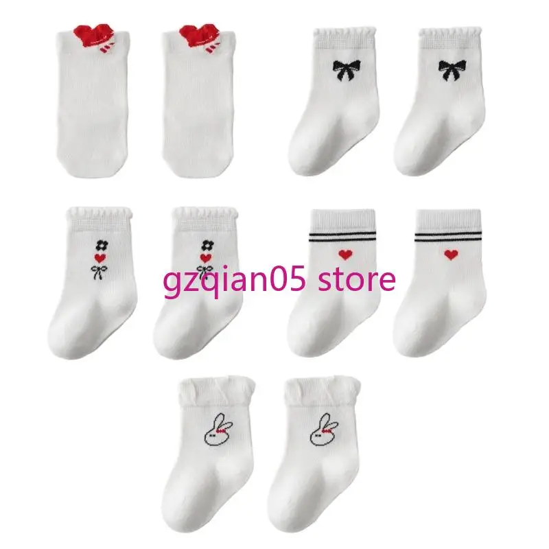 

N7ME Бесшовные детские носки Дышащие чулочно-носочные изделия со средней трубкой длиной до щиколотки, нежные для кожи