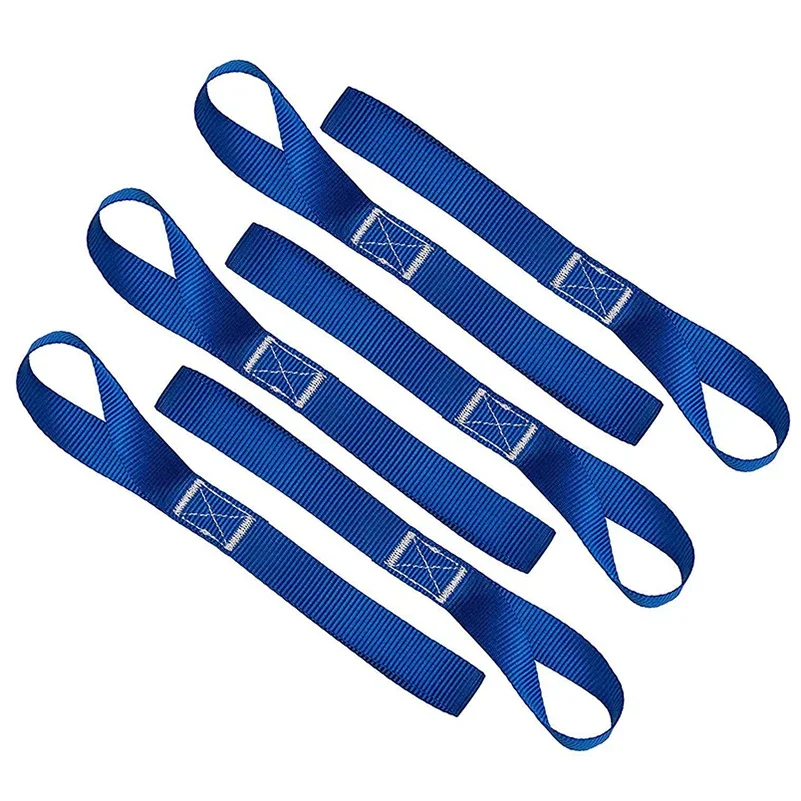 6pcs 15.9inch/40.5cm Soft Loop Tie Down Straps For Garden Equipment Securing Cargo ATV UTV Motorcycles Scooters Dirt Bikes Lawn