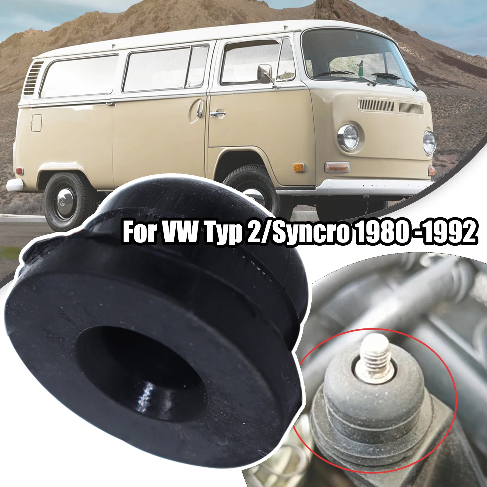 윈드스크린 와셔 헤드라이트 펌프 도장 저수지 개스킷 마운트 고무 캡 클립 플러그, VW Typ 2/Syncro Vento 1980 - 1992