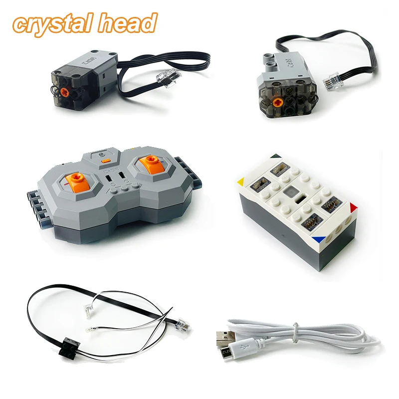 MOC Technical Parts Power Functions multi tool Servo crystal head Motor Compatibler DIY building blocks With LEGO PF 88003 88004