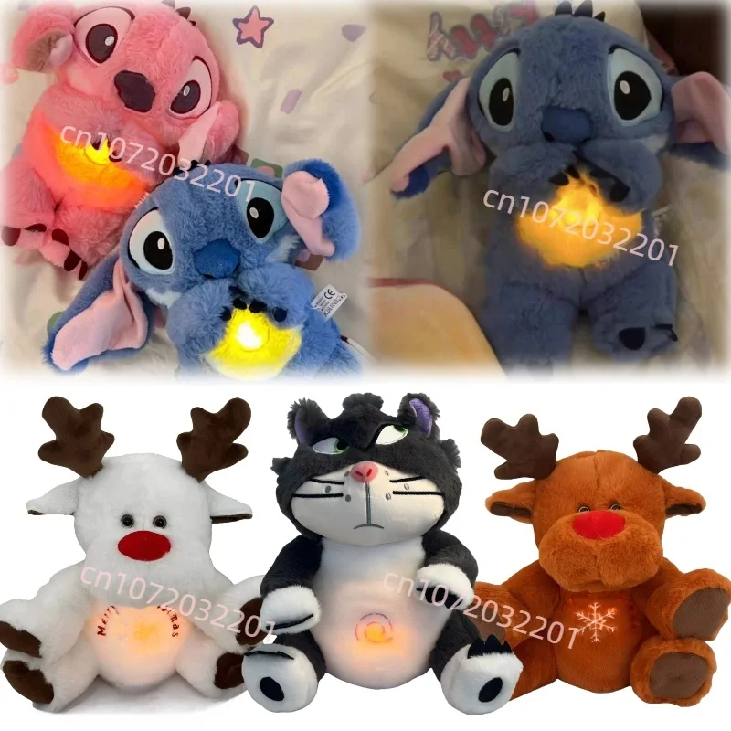 

Disney Stitch Дыхание Плюшевые движущиеся успокаивающие уши Просвещение Звук Свет Плюшевая игрушка Моделирование храпа Помощь для сна Мягкая игрушка