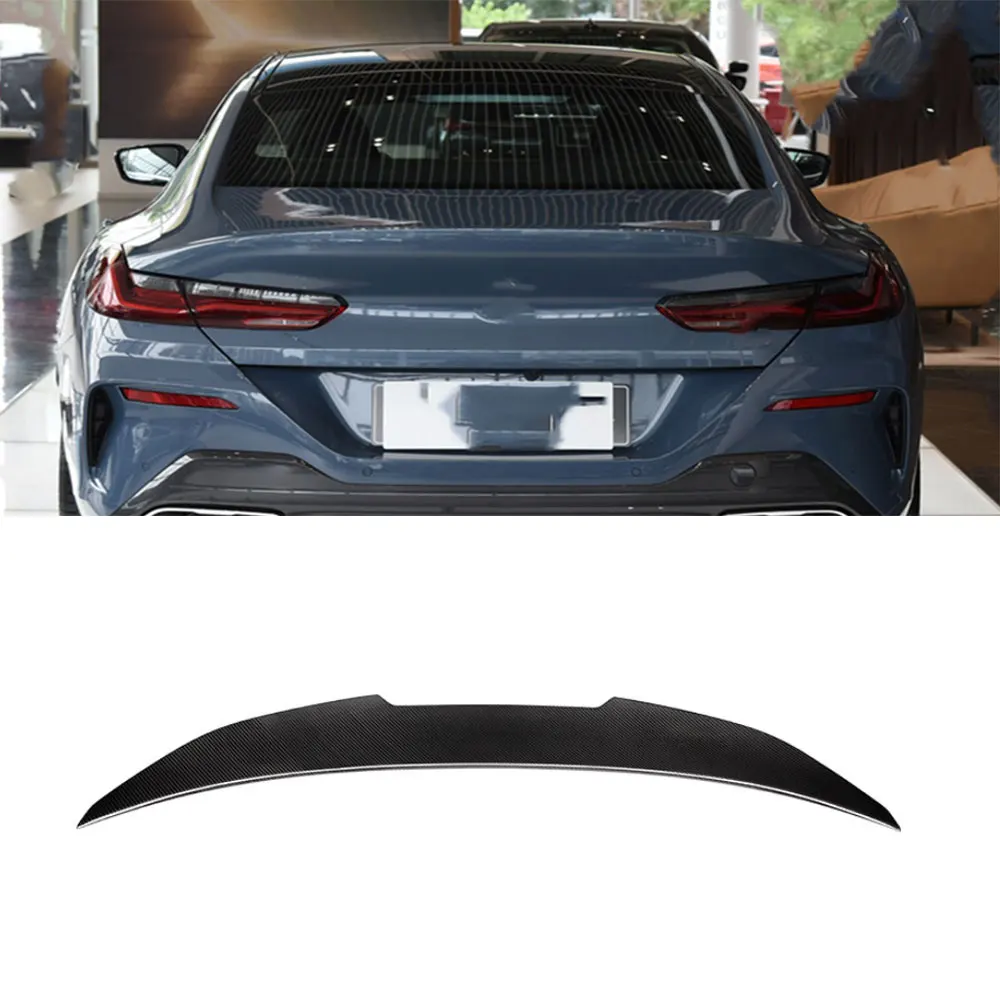 VACOMUL Dry Carbon Fiber Rear Trunk Spoiler Boot Lip Rear Bumper Wing for BMW 8 Series G16 F93 M8 Sedan 4 Door 2020 UP