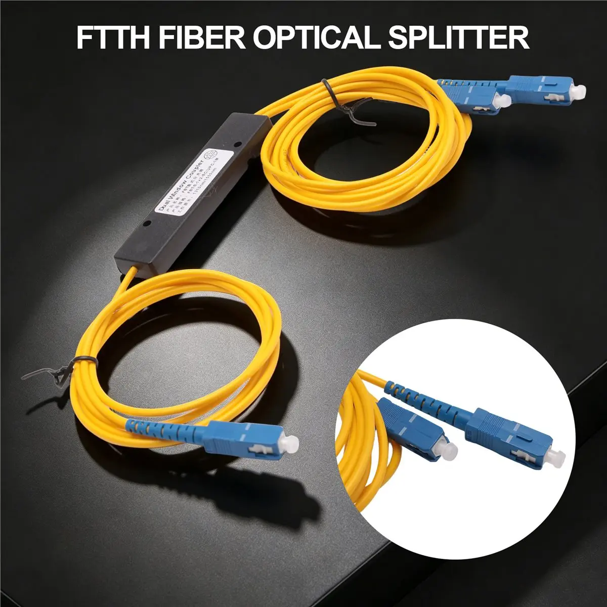 #67I Ftth SC UPC 1X2 Plc Singlemode Fiber Optical Splitter Optical Coupler,FTTH Fiber Optical splitter,(plastic)