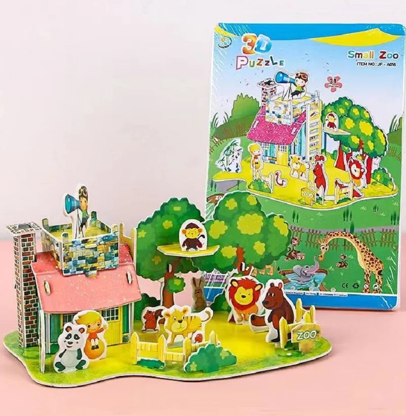 Eva Foam 3D DIY Assembly Puzzle Animal Farm Garden Early Development Kid Play Indoor Home Holiday Gift Toy Instead of Electronic