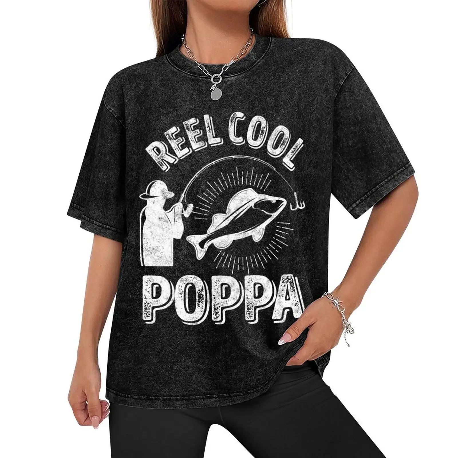 Reel Cool Poppa Shirt Fisherman Christmas Gift Father's Day T-Shirt vintage anime shirt summer top customs T-shirt men