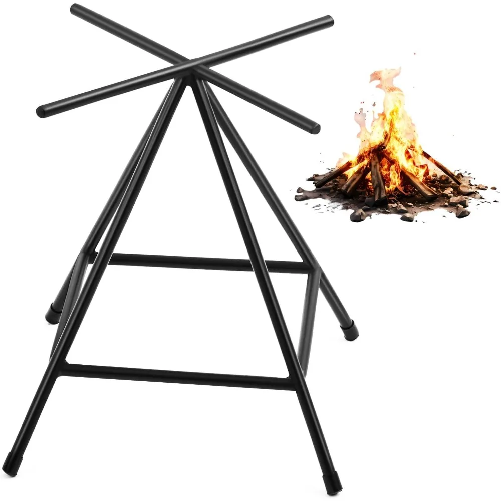 

1 Pcs Vertical Fire Pit Grate, Metal Portable 12 inch Fire Place Log Grate, Low Smoke, High Heat, Firepit Top Section for Patio,
