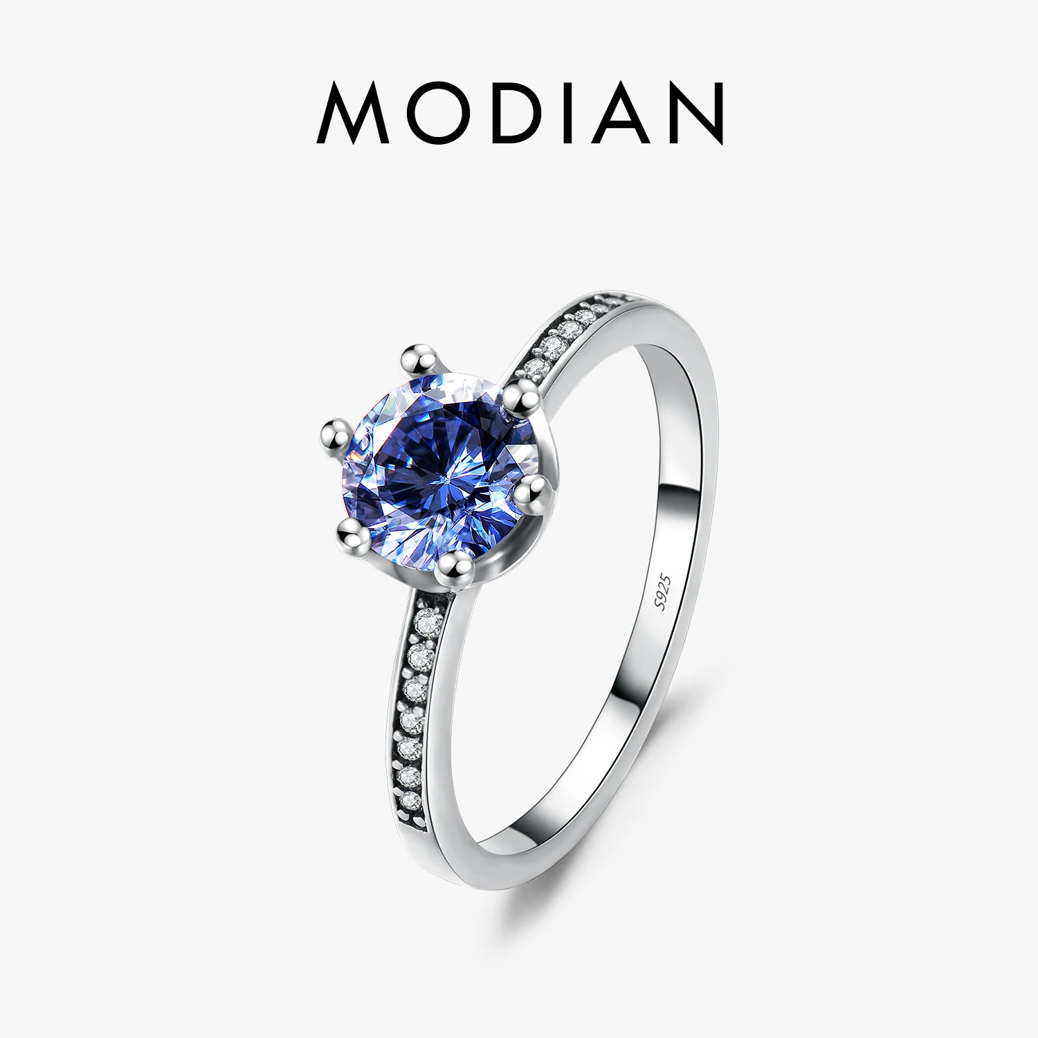 

Женское кольцо на палец Modian, свадебное украшение из настоящего серебра 2021 пробы с кристаллами и короной из циркония, украшение для помолвки, 925