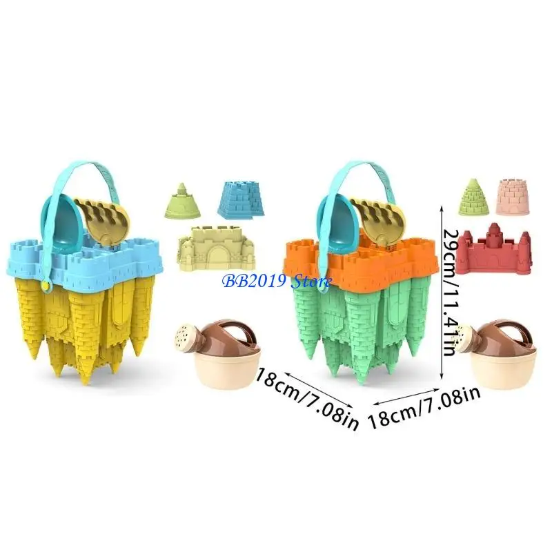 Q0KB Sand Bucket Beach Toy for Children Castelo areia ao ar livre Molde areia para menino Playset neve areia da