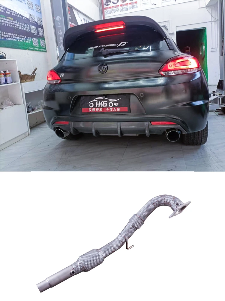 

【Продукт на заказ 】 Для Volkswagen SciroccoR 09-16 с трубой Catback Catback 304, глушитель выхлопной системы из нержавеющей стали