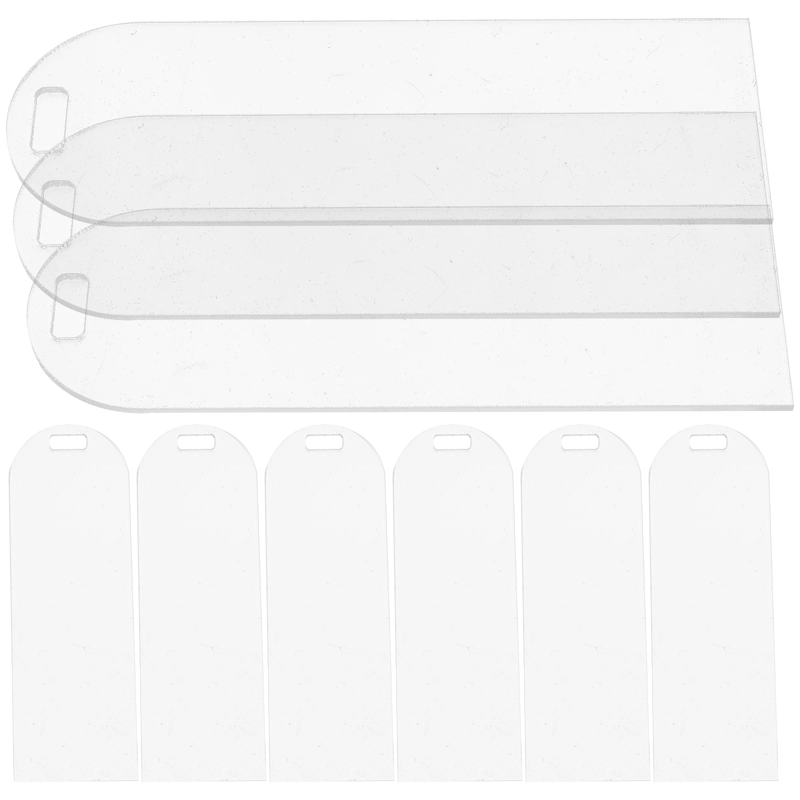 

10Pcs Clear Bookmarks Acrylic Blanks DIY Decor Custom Designed Hanging Labels for Book Lovers Student Supplies