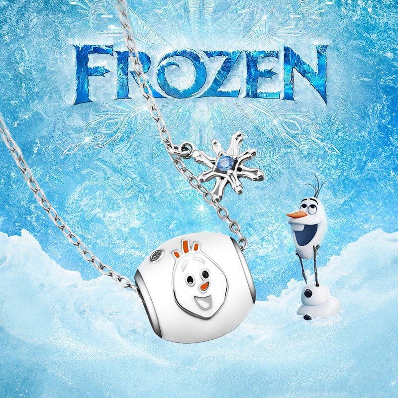 New Hasbro Elsa Olaf creative anime movie character clavicle chain holiday gift personalized high-end cartoon necklace wholesale