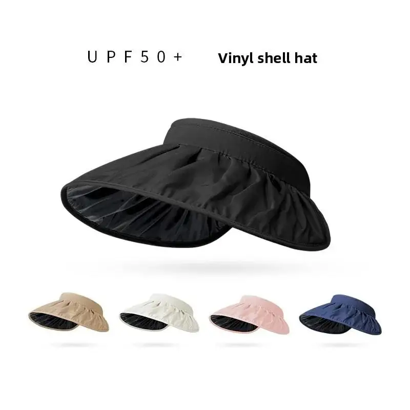 UPF50+ Sonnenblende, doppelt verwendbar, Sonnenschutz für das ganze Gesicht, faltbares Stirnband für Strand, Wandern, Outdoor, Sommerhüte für Damen – Detail 3