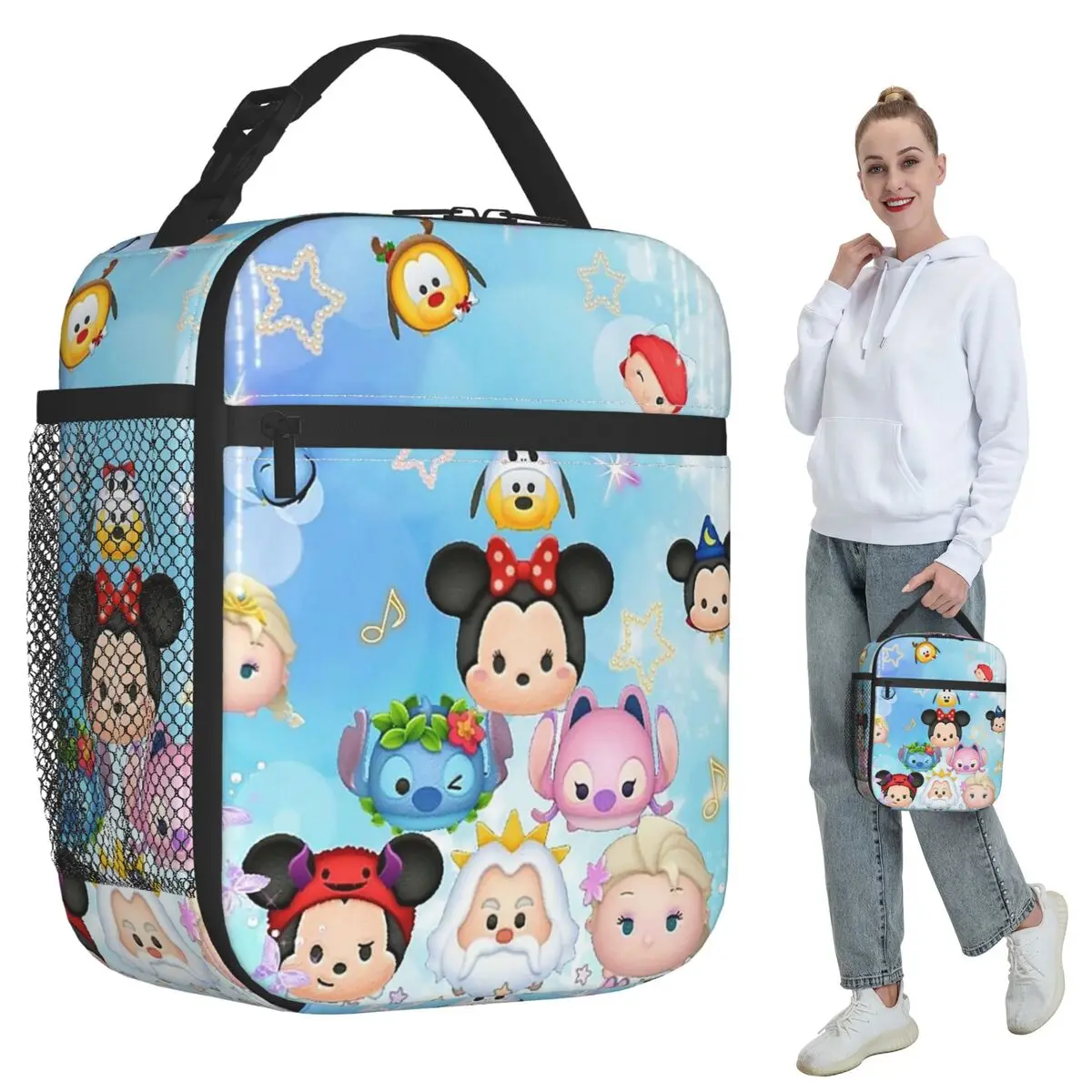 Цум Цум мультфильм изолированная сумка для обеда для детей школьный холодильник термоящик для еды сумка портативный ланч-боксы контейнер