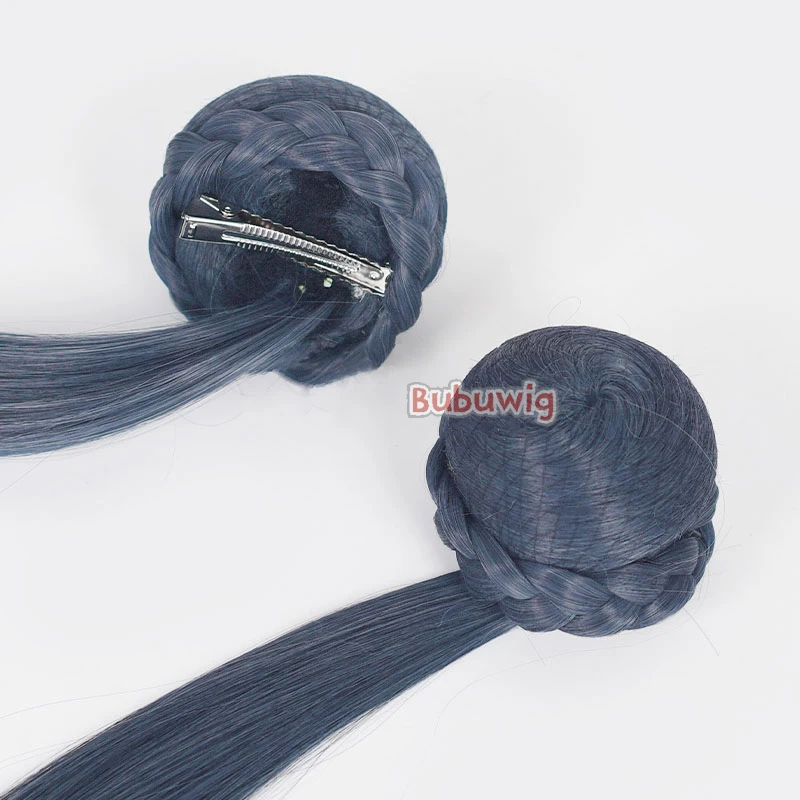 Bubuwig cabelo sintético kisaki cosplay perucas arquivo azul kisaki 80cm feminino longa reta peruca de rabo de cavalo azul escuro resistente ao calor