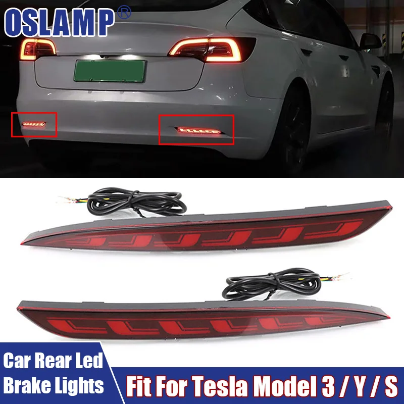 LED Car Lights Rear Bumper Brake Light For Tesla Model 3 2016-2022 / For Tesla Model Y 2019-2022 / For Tesla Model S 2012-2022