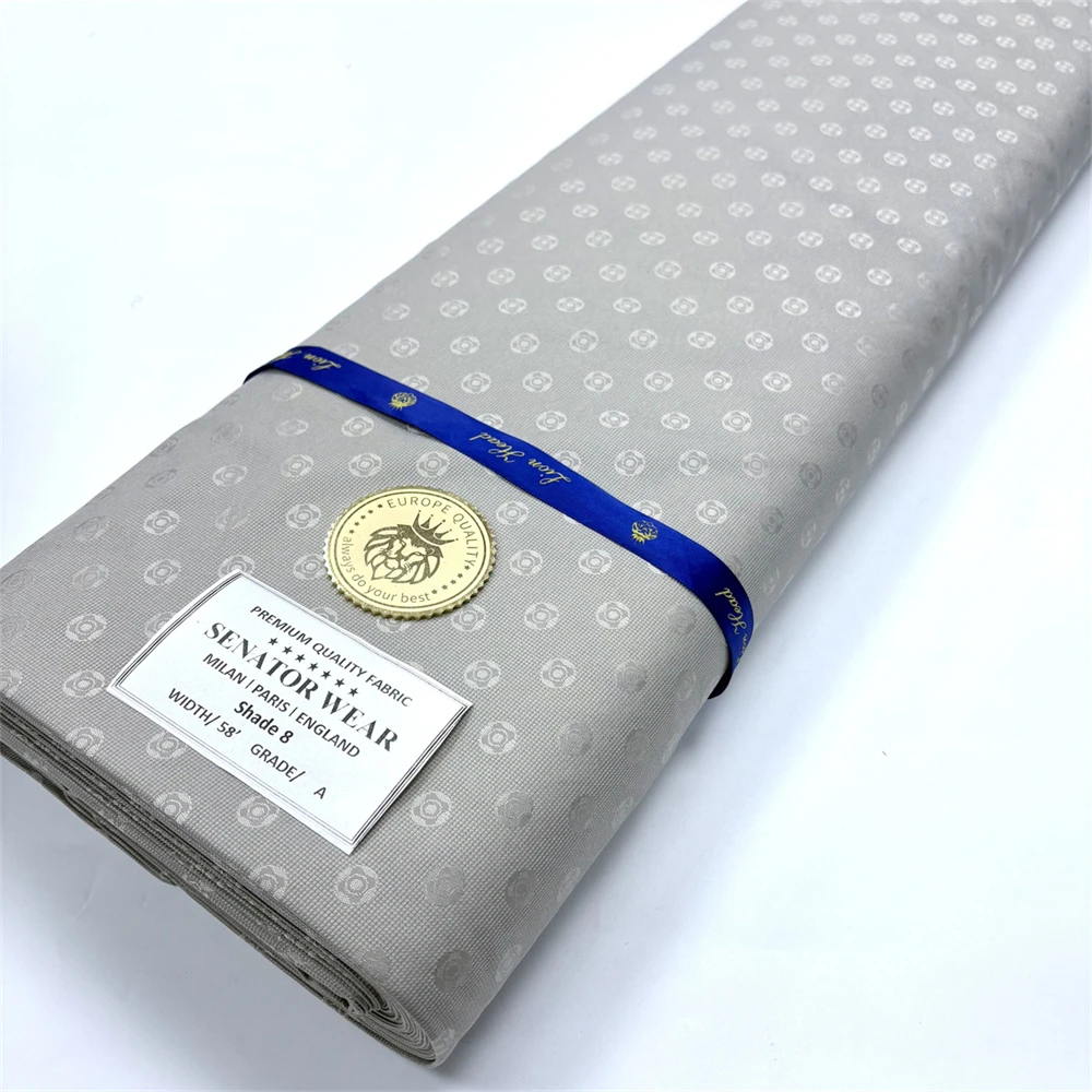 

Качественная африканская ткань высшего качества Senator, костюмная ткань, мужская кружевная хлопковая ткань, мягкая 5 ярдов