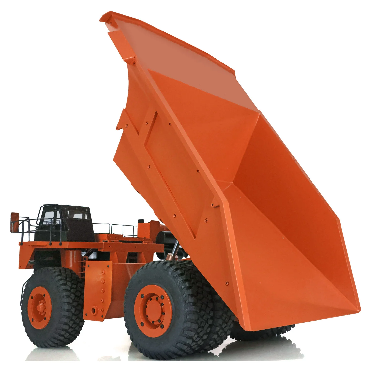 Toys 1/20 Rc Metal Hydraulic Mine Truck 793D Dumper Car Painted Orange Finished Model I6X Radio Lights Th20435-SMT7