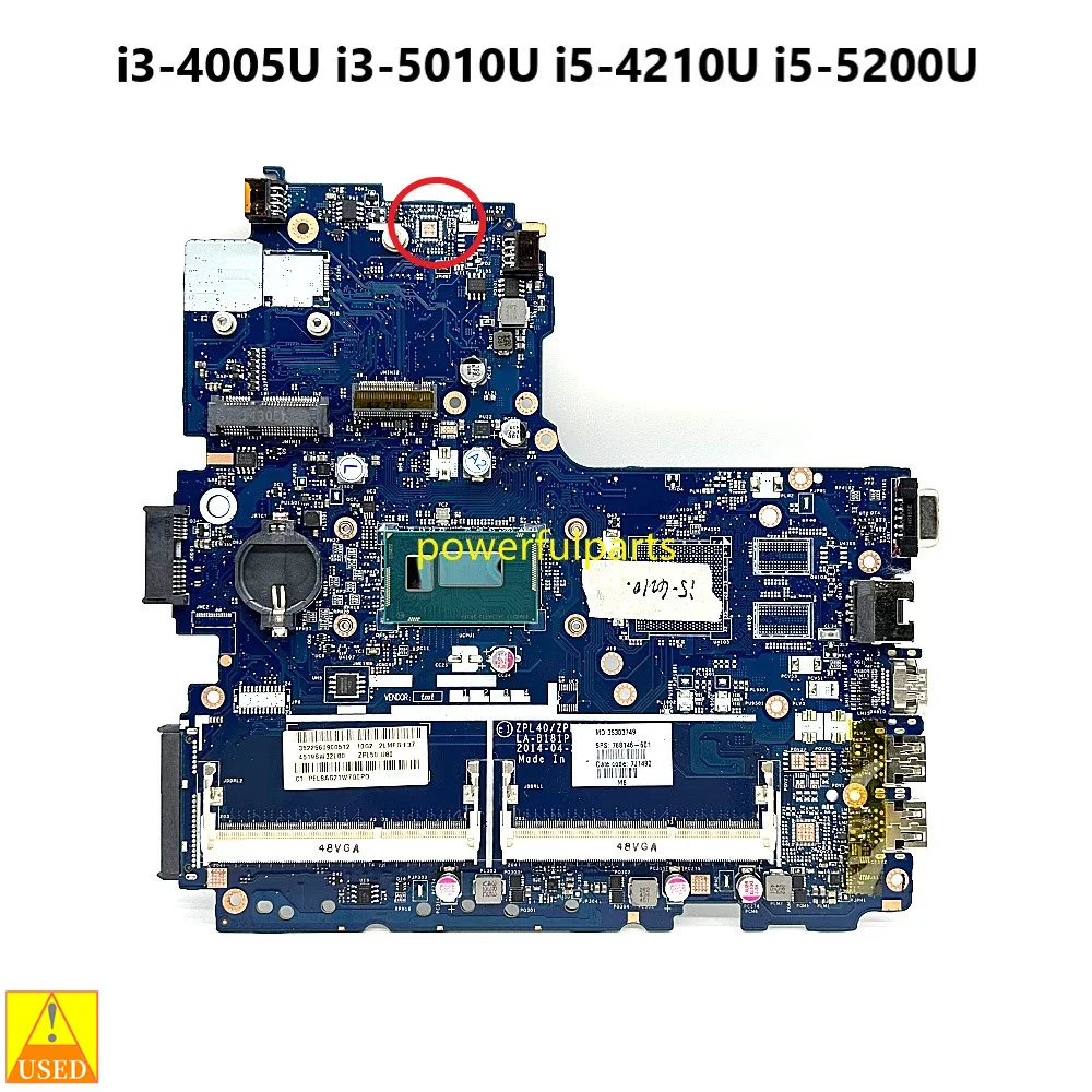 ZPL40 ZPL50 ZPL70 LA-B181P Motherboard For Hp Probook 440 G2 450 g2 i3-4005u i3-5010u i5-4210u i5-5200u Working Good