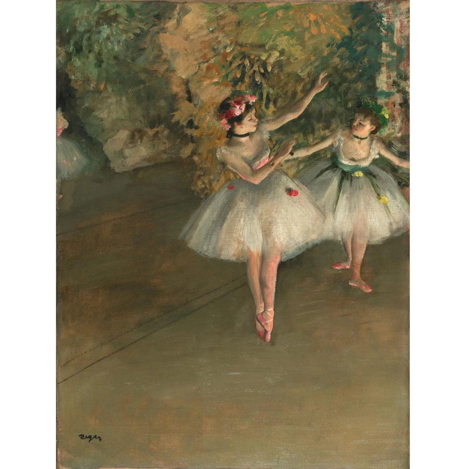 

Edgar Degas paintings,Two Dancers on Stage,Famous oil painting reproduction,Handmade figure painting,Wall art for dining room