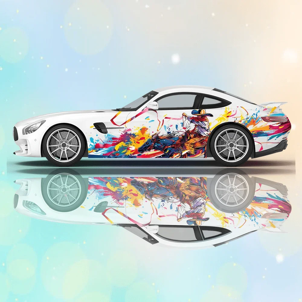 

Виниловые наклейки в стиле вестерн для ковбоев, самоклеящаяся наклейка из ПВХ, подходит для грузовиков, внедорожников, декора, автоаксессуары, подарок