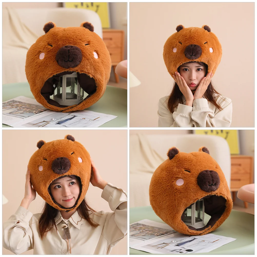 

Hat Animal Style Stuffed Headgear Headgear For Halloween Cosplay Party Photo Prop Festival Costume Accessory