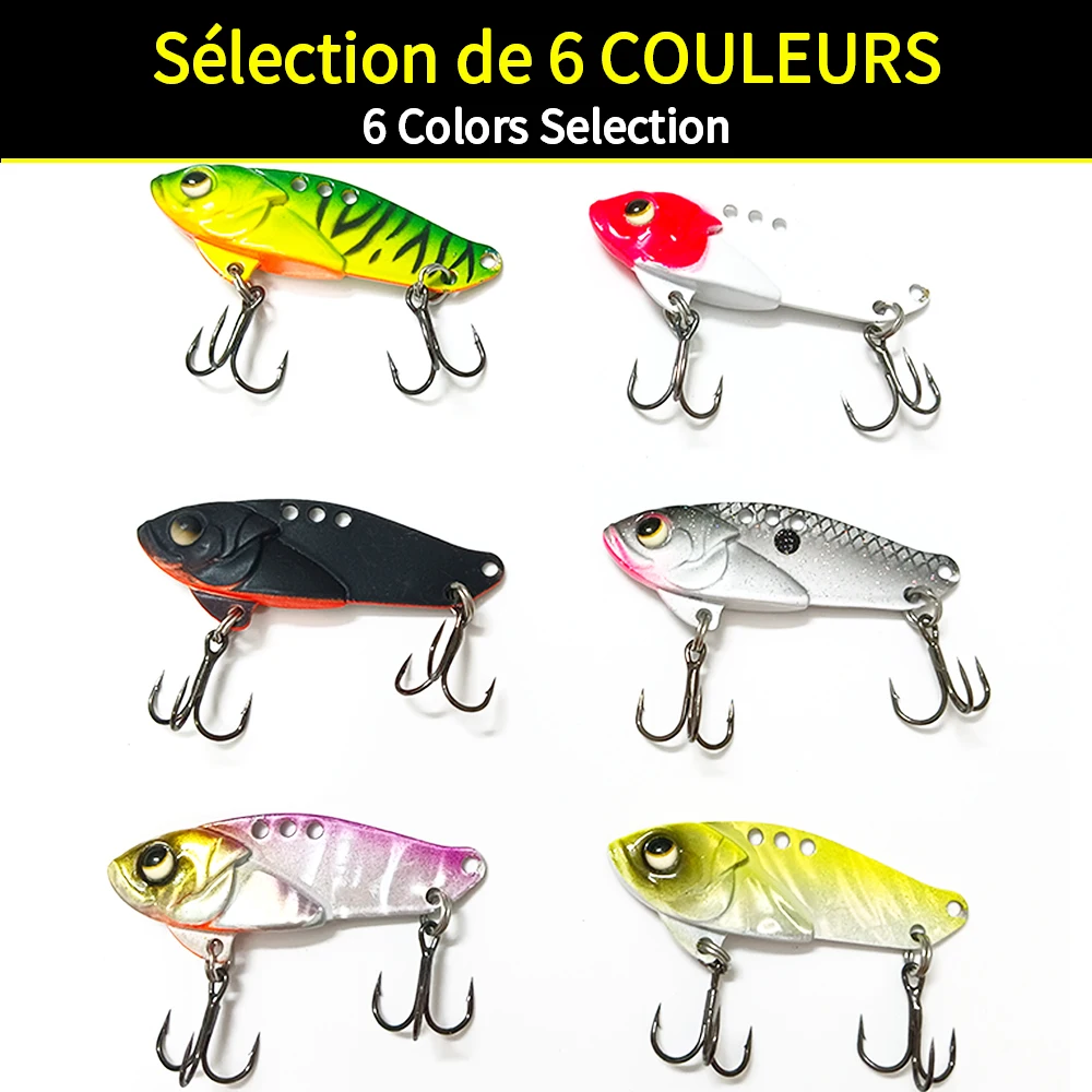 Fishing Lures Spoon Pike 5/8/12/17/23g 6 Color With Treble Hook Spoon Wobble Metal Hard Bait Vib Spoonbait Fishing Tackle Lures