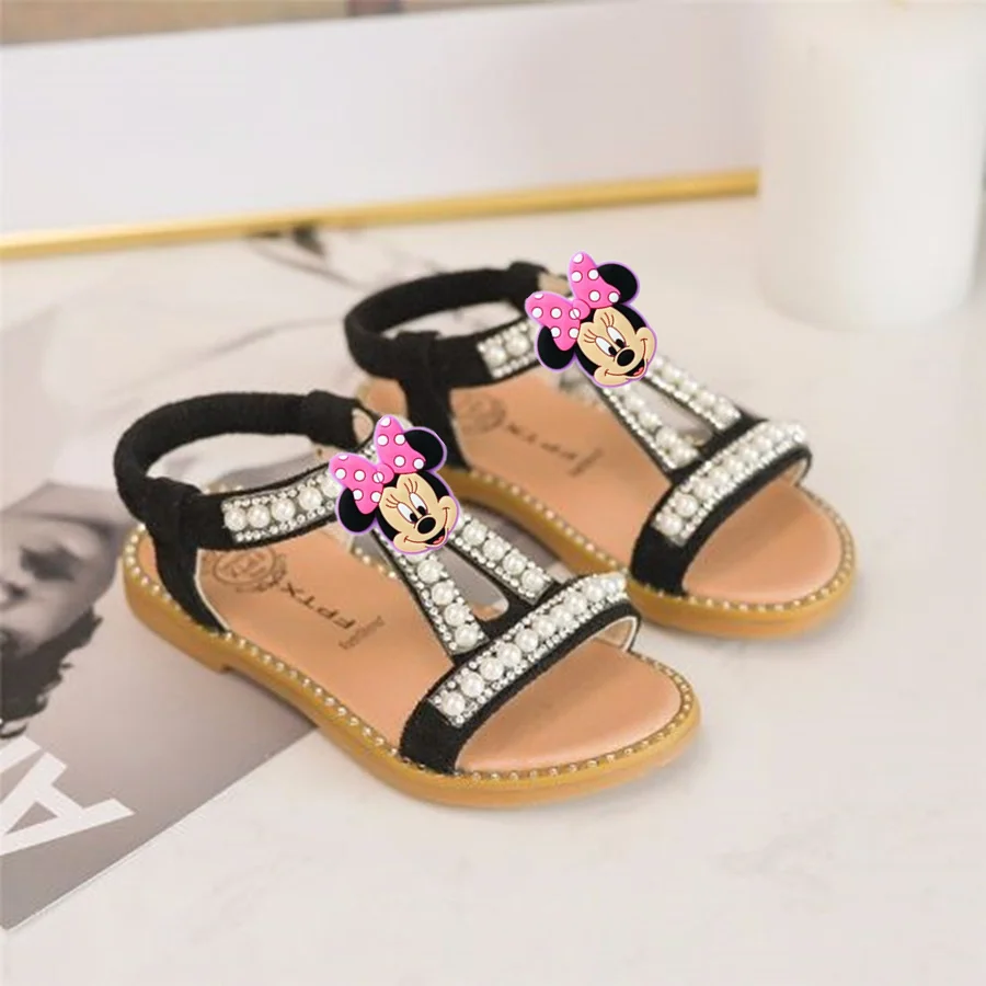 

Summer New Girls Sandals Kids Cartoon Minnie mouse Beach Shoes Disney Fashion party mickey mouse Baby Princess Toddler shoes