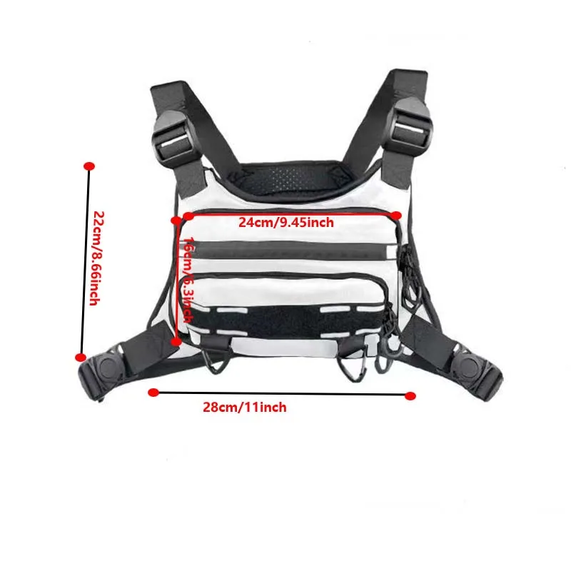 Bolsa de pecho táctica unisex ligera para correr y deporte exterior