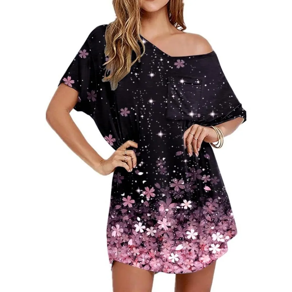 

Женская футболка, ночная рубашка, хлопковые пижамы с v-образным вырезом, удобная повседневная ночная рубашка для женщин L