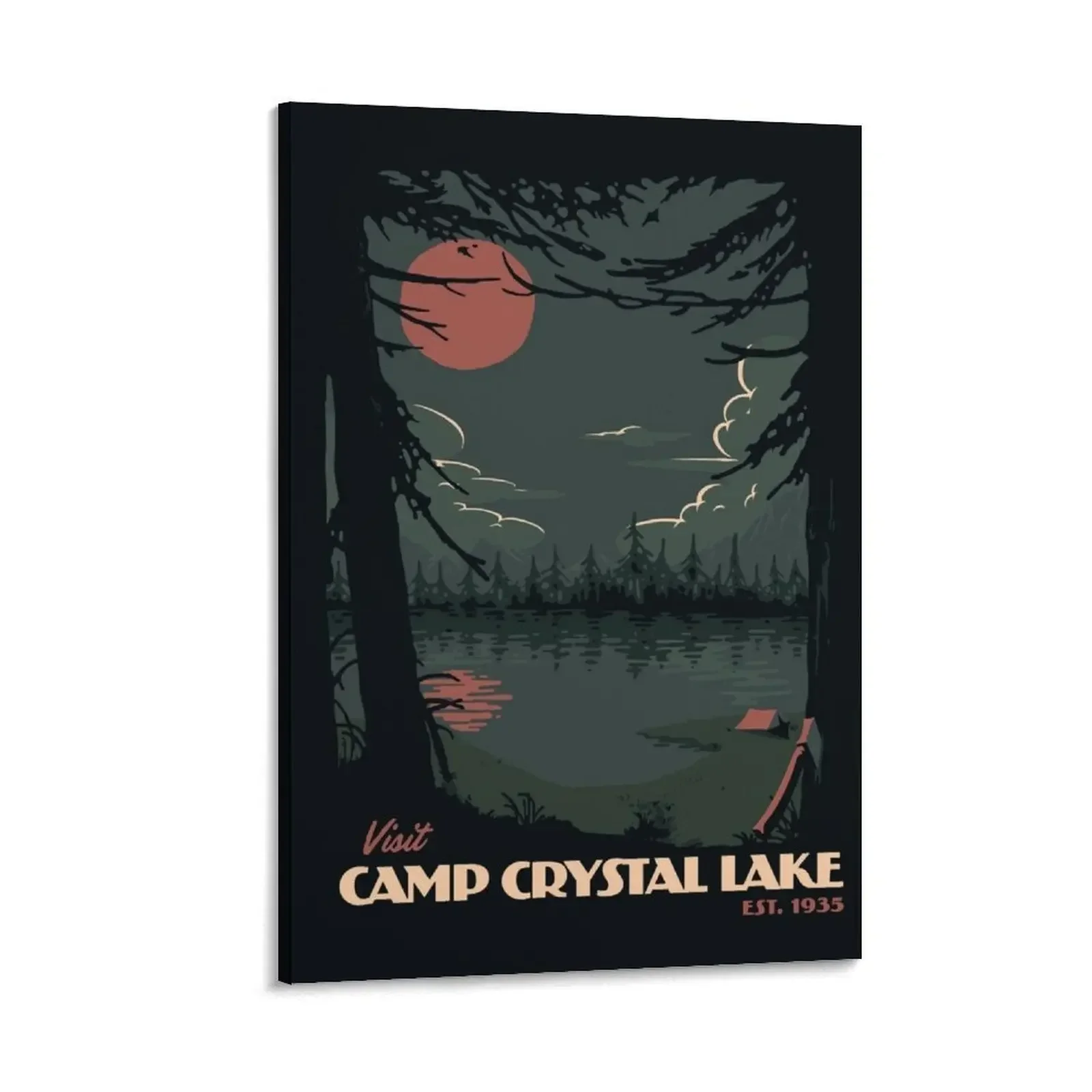 

Visit Camp Crystal Lake travel poster Canvas Painting Wall posters decorative wall poster Decoration home