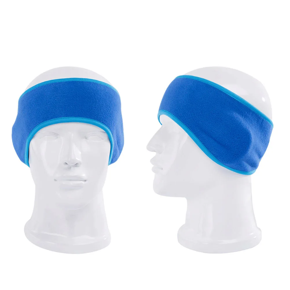 

Warm Fleece Milk Silk Headband 53-60Cm Stretchable Ear Cover For Running Yoga Sports Winter Outdoor Use Blue Sports