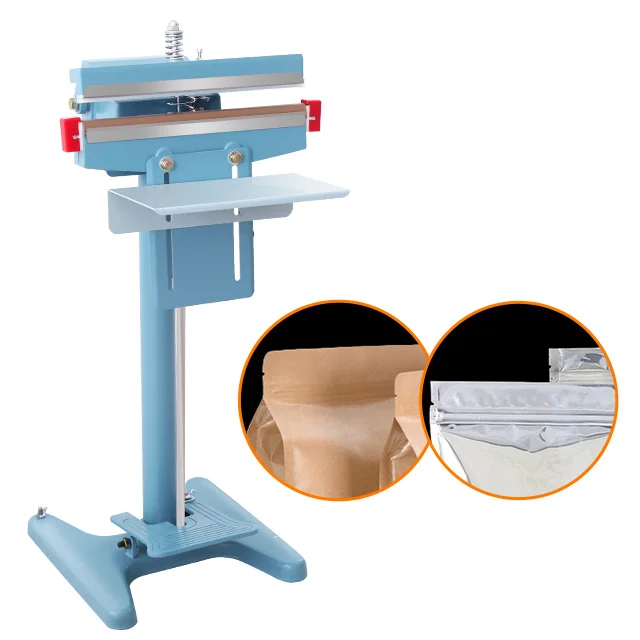 PFS-350 Hualian Aluminum Food Sugar Plastic Bag Impulse Foot Pedal Portable Sealer Sealing Machine