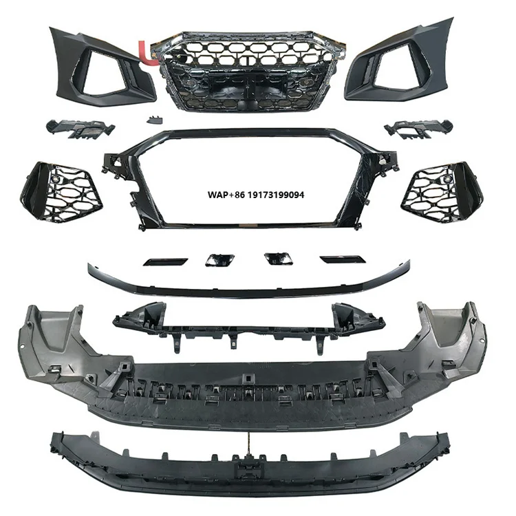 

Veidt Suitable for 2021-2024 A3 Front Bumper A3 to RS3 Front Bumper Assembly Honeycomb Grille Full Body Kit