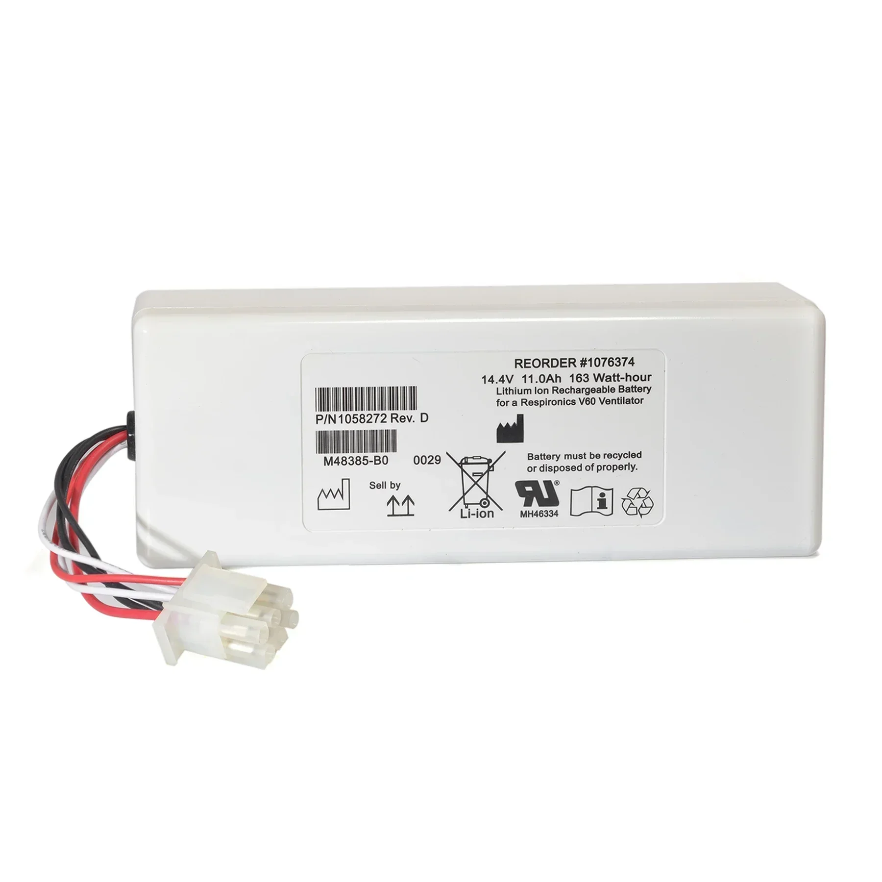 11.0Ah Replacement Battery for Respironics V60 V60S Respirator 1076374 1058272 Medical Equipment Accessory