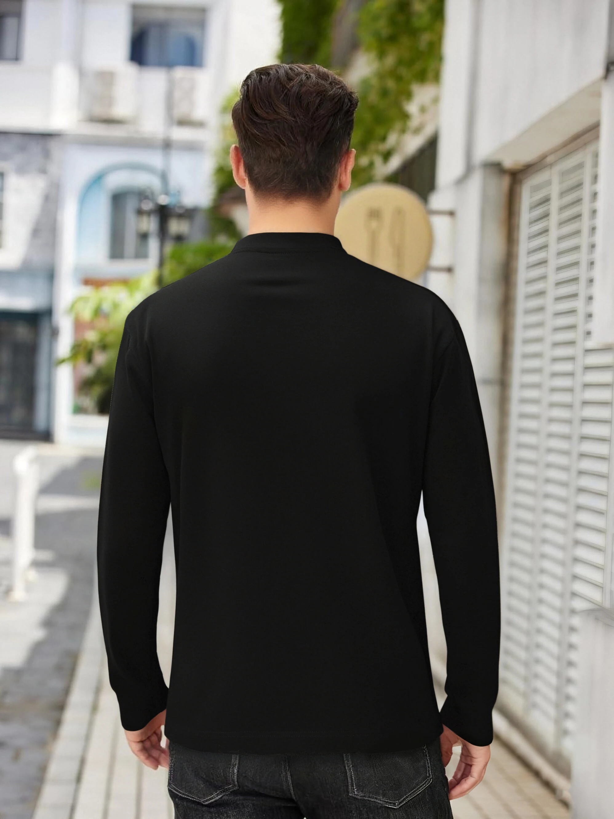 كاليفورنيا غولدن ستايت يطبع الرجال هينلي قميص القطن الشتاء تنفس قمم فضفاضة الدافئة تي شيرت الأساسية ملابس بأكمام طويلة #2