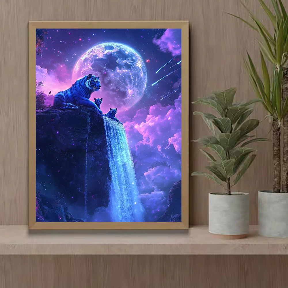 5D DIY Diamond Art Full Mosaic Craft Kit Eye-Catching Visual Effect Wall Picture for Home Interior And Space Decoration Unique Handmade Gift