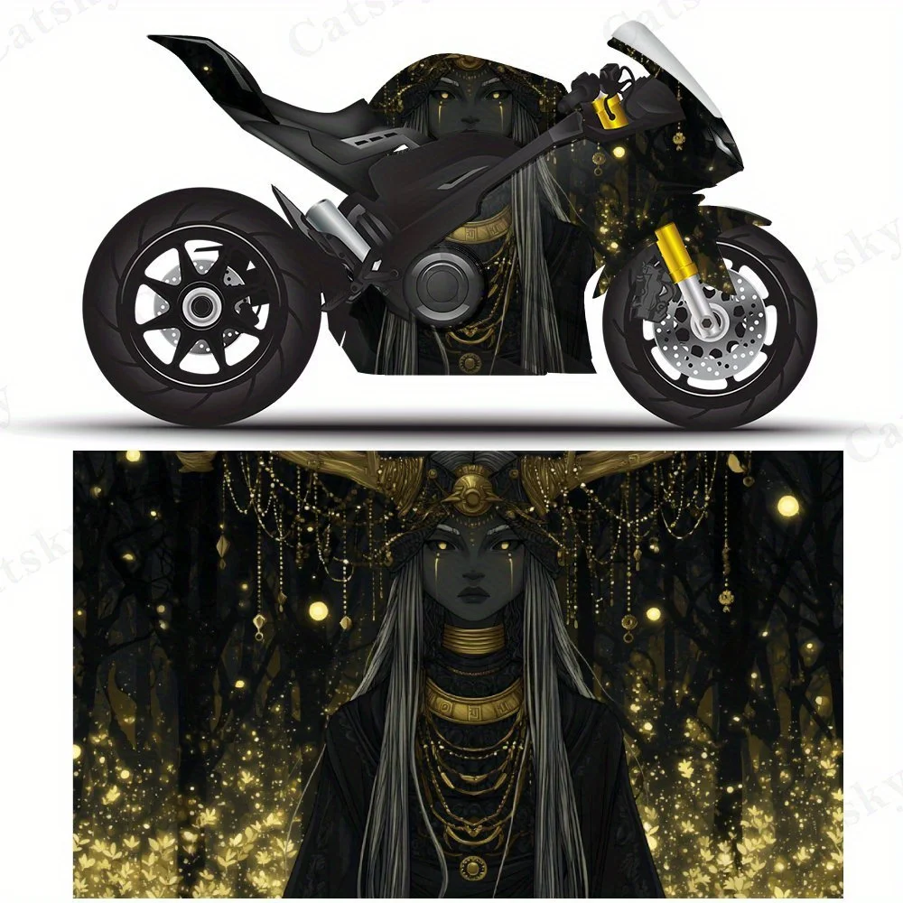 

Наклейки на пленку для мотоциклов Forest Priestess Mystic, прочные клейкие наклейки из ПВХ для индивидуальной настройки мотоцикла, устойчивые к атмосферным воздействиям Pr
