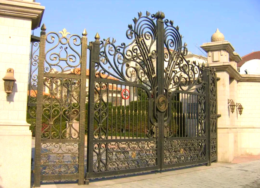 Wrought Iron Entrance Gate with Anti-Corrosion Powder Coating